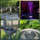 Solar Fountain Bird Bath Pond Patio Decor