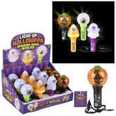 Halloween Themed Light Up Spinning Wand Necklace Kids Toy - Assorted