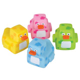 Small Pixelated Rubber Duckies Kids Toy- Assorted