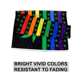 Wholesale Premium Quality USA Pot Leaf Marijuana Rainbow 3 x 5 Fla ( sold by - 6 piece )