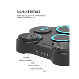 USB Electronic Drum Set with Headphone Jack Dual Speaker
