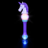 Spinning Light Up Unicorn Themed Wand For Kids - Assorted