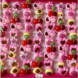 Wholesale Cute Plastic Kids Finger Rings Adjustable and Assorted Styles(Sold By Dozen)