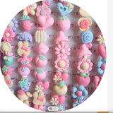 Wholesale Cute Plastic Kids Finger Rings Adjustable and Assorted Styles(Sold By Dozen)