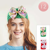 Christmas Tree Snowman Printed Bow Headbands