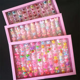 Wholesale Cute Plastic Kids Finger Rings Adjustable and Assorted Styles(Sold By Dozen)
