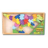 Wooden T-Rex Letter Puzzle Kids Toy In Bulk