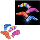 Light-Up Wiggle Sensory Fidget Slug Kids Toy- In Bulk
