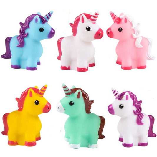 Rubber Squeeze Water Unicorns kids Toys In Bulk- Assorted