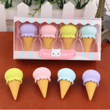 Creative Cartoon Gift Box Eraser Set for Schooling Kids - Simulation Dessert Burger Eraser Set for Student Holiday Prize Gift