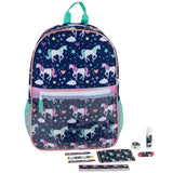 17" Unicorn Backpack with 9-Piece School Supply Kit ( 1 Case=24Pcs) 9.8$/PC