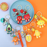 3D Funky Fruits Combo Keychain