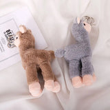 Fluffy Llama Backpack Plush Pillow Keychain
