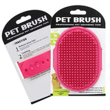 Adjustable Silicone Pet Grooming Brush and Shampoo Comb for Bathing and Massage