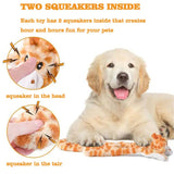 Crinkle Dog Plush Pet Toy - No Stuffing Animals Dog Chew Toy for Interactive Playtime