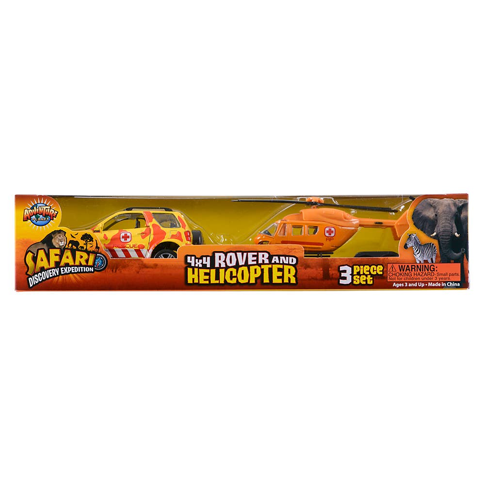 Buy SAFARI DIECAST 4 X 4 ROVER AND HELICOPTER in Bulk