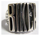 Wholesale WORD BIKER B I K E R BIKER RING (Sold by the piece) *- CLOSEOUT AS LOW AS $ 3.95 EA