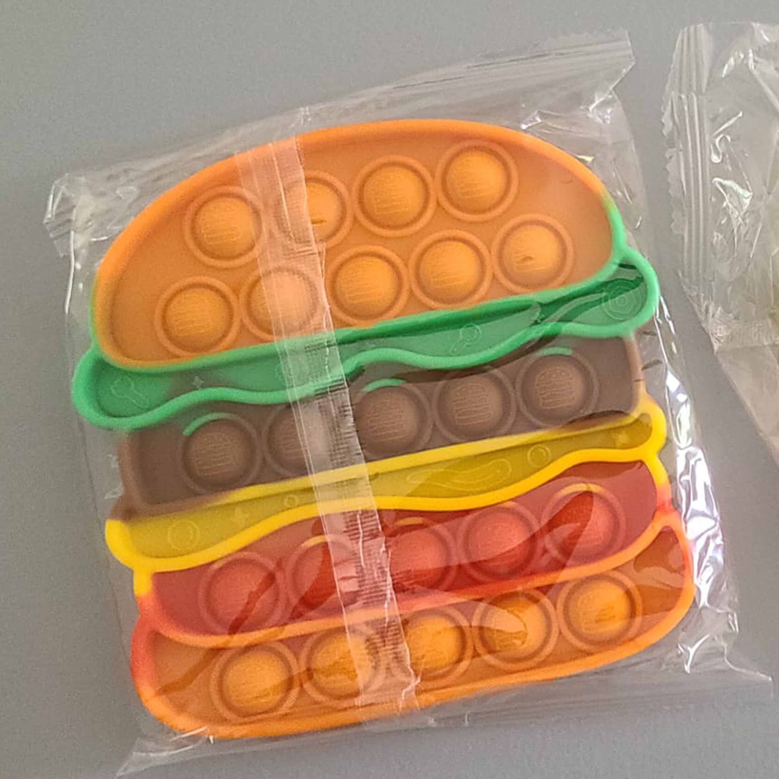 Packing Image Of Burger Pop It Fidget Toy