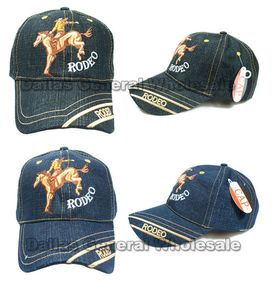 Bulk Buy "Cowboy Rodeo"Casual Denim Caps Wholesale