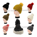 Bulk Buy Girls Fashion Pearls Beanie Hats with Fuzzy Ball Wholesale