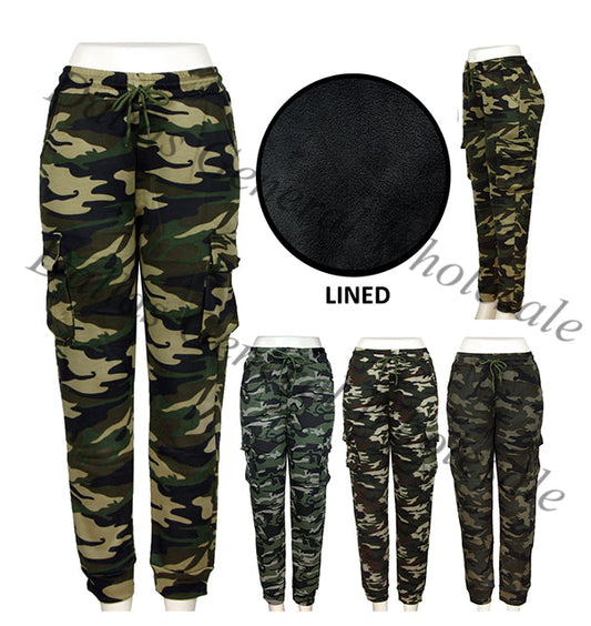 Bulk Buy Camouflage Fur Insulated Jogger Pants Wholesale