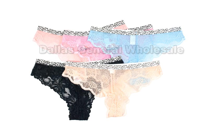 Ladies Sexy Lacy Thongs Wholesale - Medium