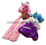 Unicorn Fuzzy Toboggan Hats For Little Girls Wholesale - Assorted