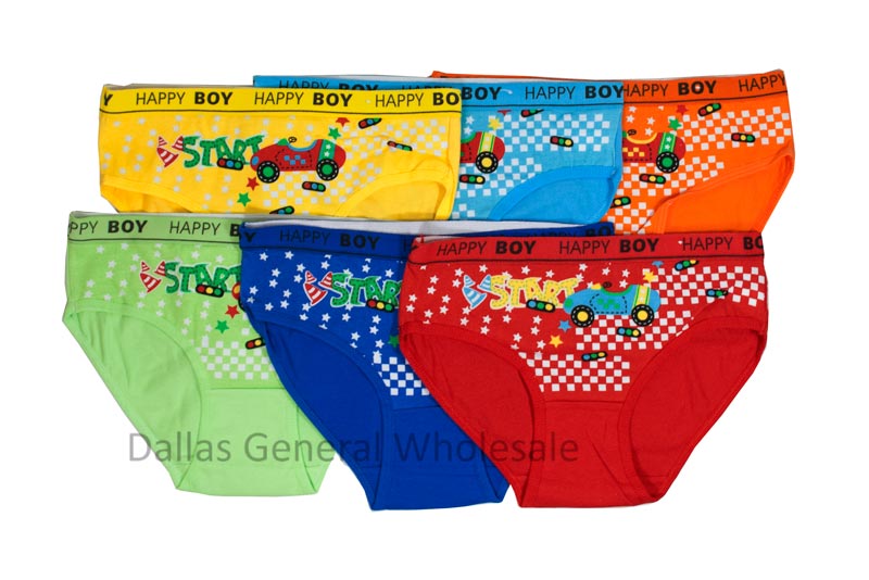 Bulk Buy 6PC Little Boys Race Car Underwear Wholesale