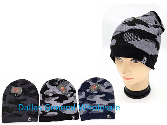 Bulk Buy Men Camouflage Beanie Hats Wholesale