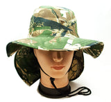 Bulk Camo Bucket Hats with Flap For Unisex