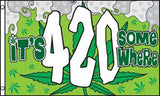 Wholesale IT 4:20 SOMEWHERE 3 X 5 MARIJUANA FLAG (Sold by the piece)