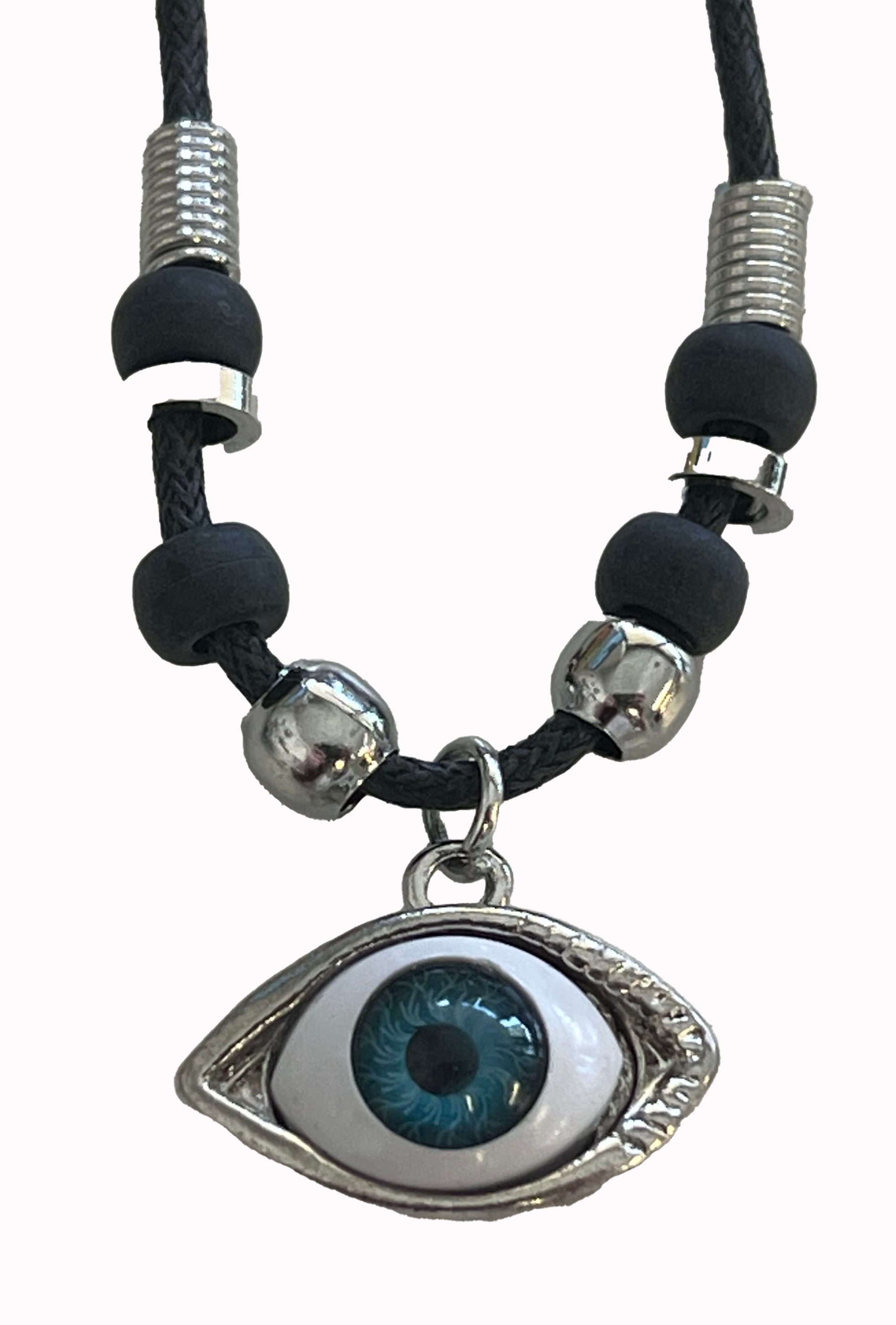 Wholesale Eyeball Necklace with Silver Beads Intriguing Piece