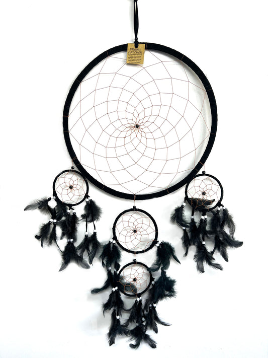 Wholesale LARGE 15" WIDE BLACK DREAMCATCHER (sold by the piece)