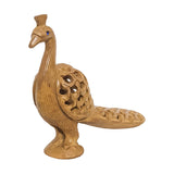 Handcrafted Wooden Peacock Sculpture