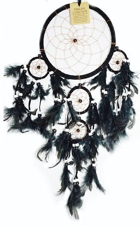 Wholesale Colors Feather Dream Catchers for Bedroom Wall Decoration Large Black Color MOQ 1