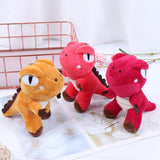 Mini Dinosaur Shape Soft Plush Keychains - Assorted
