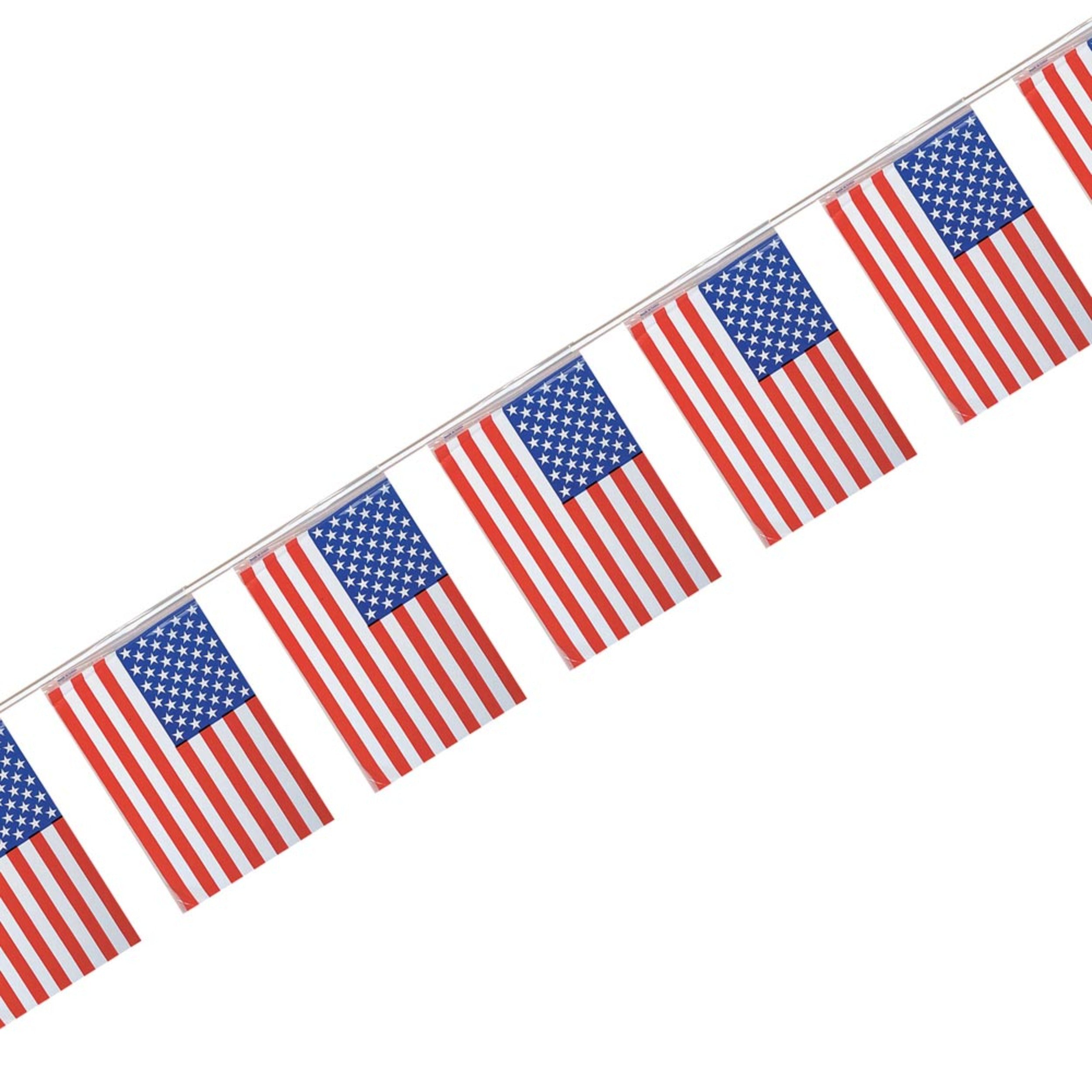 Show Your Patriotism with Our American Flag Pennant String Banner