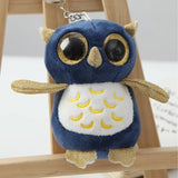 Colorful Big Eyes Owl Soft Plush Stuffed Keychains - Assorted