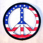 Buy AMERICAN FLAG PEACE SIGN PATCH CLOSEOUT AS LOW AS 75 CENTS EABulk Price