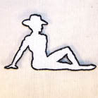 Wholesale COWBOY SILHOUETTE 3 INCH PATCH (sold by the piece or dozen ) *- CLOSEOUT AS LOW AS 50 CENTS EA