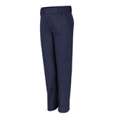 Wholesale Kid's Flat Front Double Knee Pants - Navy( 1 Case= 24 Pcs) 11.9$/pc