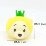 Cute Bear Pineapple Theme Soft Stuffed Plush Keychains