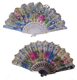 Wholesale RAINBOW GLITTER FLOWER 9 INCH HAND FAN ( sold by the piece or dozen )