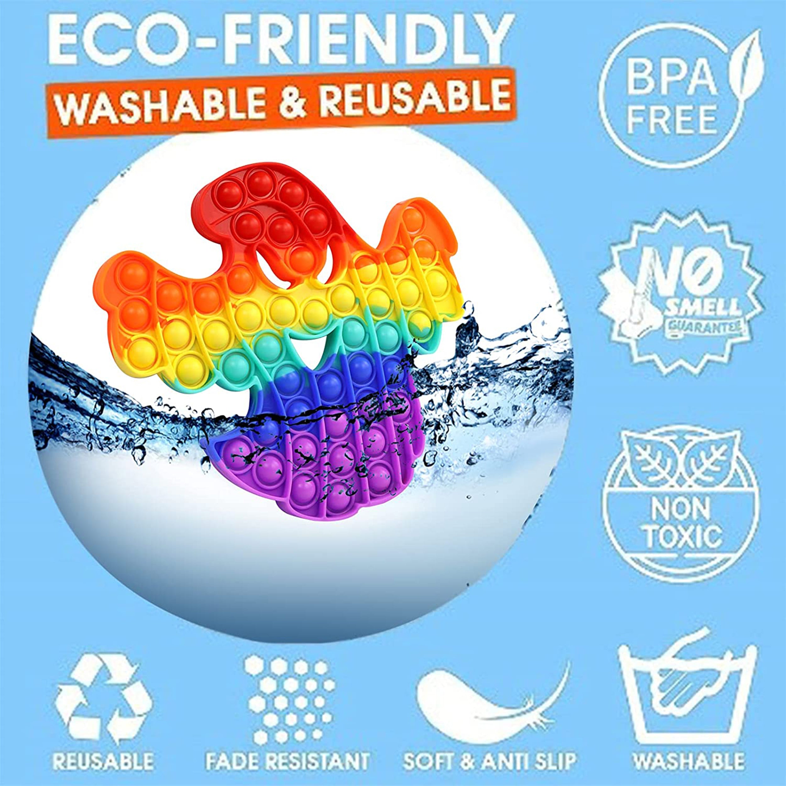 halloween ghost shape pop it fidget toys are washable and reusable