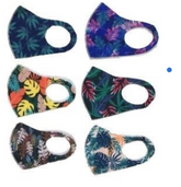 Wholesale TROPICAL / MARIJUANA LEAF face Mask with Filter Sleeve. Washable & reusable!