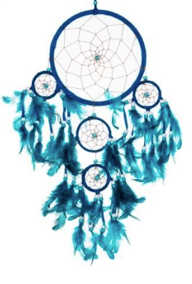 Wholesale MEDIUM TURQUOISE  DREAMCATCHER 6.5" X 20" (sold by the piece)