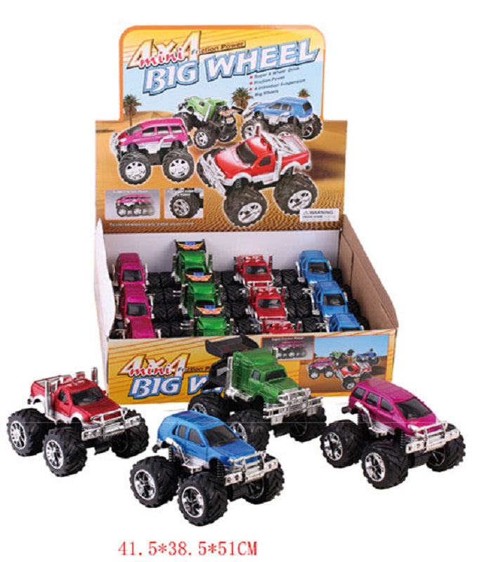 Pullback Monster Trucks - Assorted Colors (Dozen)