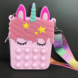 Unicorn Pop It Fidget Hand Bag