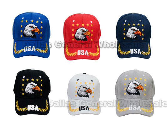 Bulk Buy USA Eagle Casual Baseball Caps Wholesale