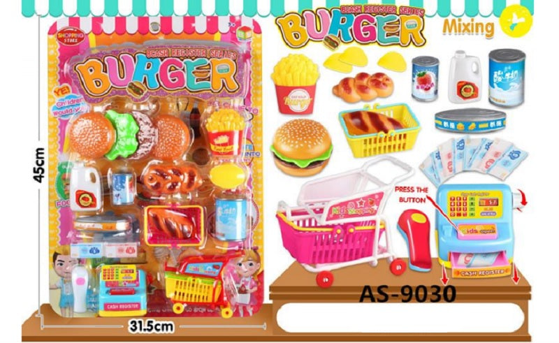 Toy hamburger store set